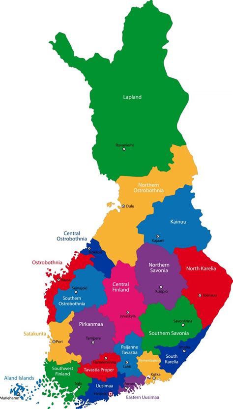 finlandia mapa politico